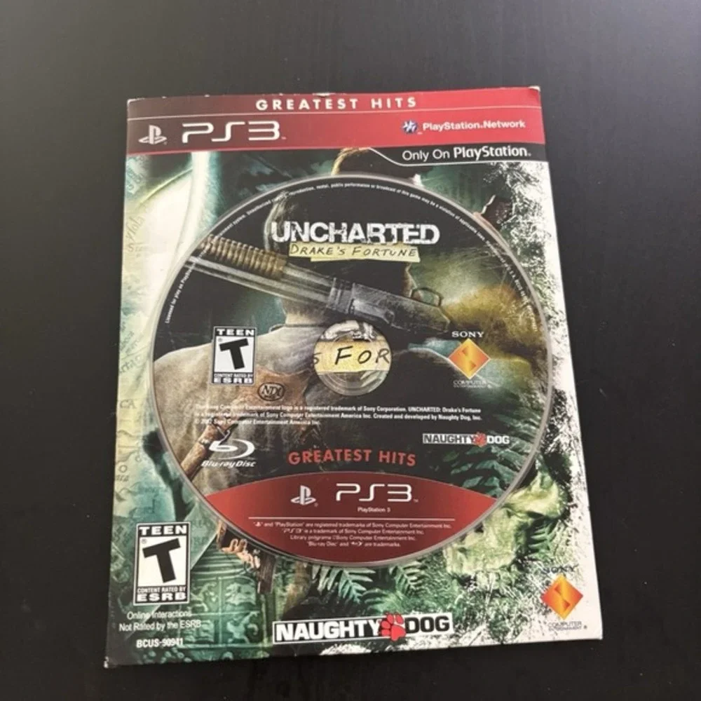 Uncharted: Drakes Fortune PS3 Sony PlayStation 3 Game (Greatest Hits, Cardboard)